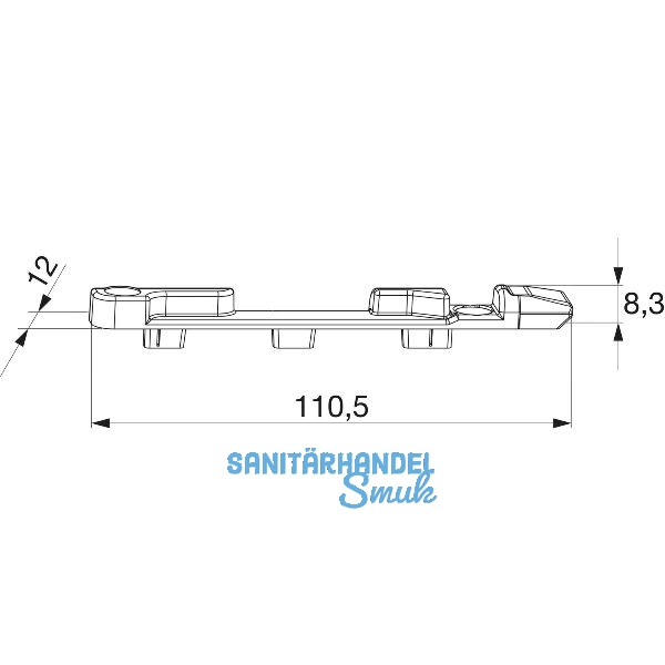 MACO Kippschlie�teil PVC 12/20-13, ALUPLAST/REHAU/SCH�CO, links, silber
