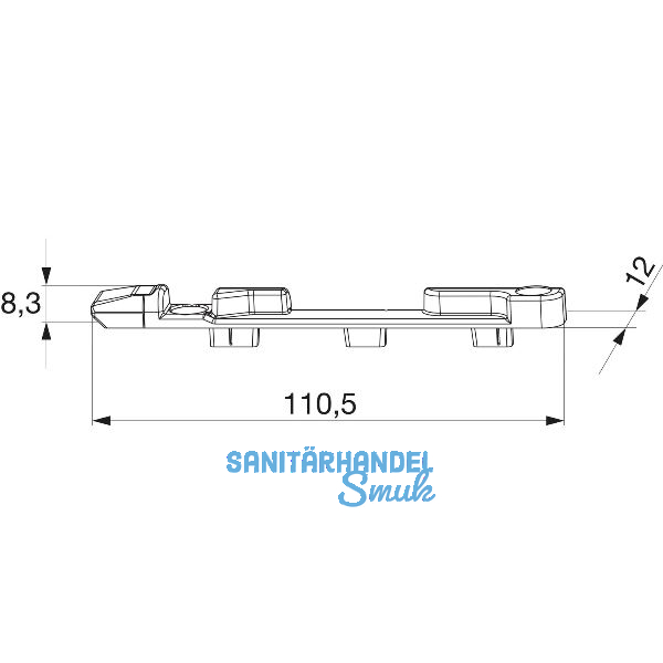 MACO Kippschlie�teil PVC 12/20-13, ALUPLAST/REHAU/SCH�CO, rechts, silber