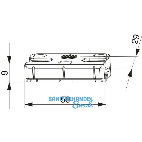 MACO Schlie�teil iS PVC 12/20-13, REHAU/OSMOPANE/VIVA PLAST, silber (96570)