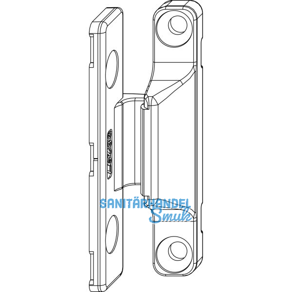 MACO Anpressverschluss, Fl�gel-und Rahmenteil Holz f. �-Dichtung, wei� (21062)