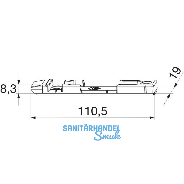 MACO Kippschlie�teil PVC 12/20- 9, TROCAL/TRYBA, links/rechts, silber (33851)