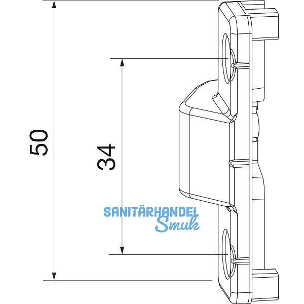 MACO Anpressverschluss verdeckt PVC Rahmenteil K�MMERLING Euro Futur silber