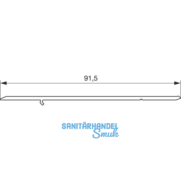 GU Thermostep 204 Trittschwelle P1950, L=2000 mm, Alu silber eloxiert