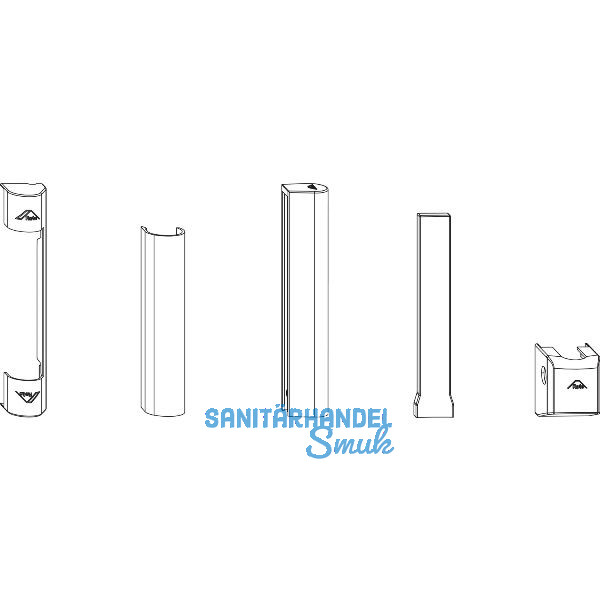 ROTO NX Abdeckkappen-Set Bandseite P PVC R06.2 tiefschwarz