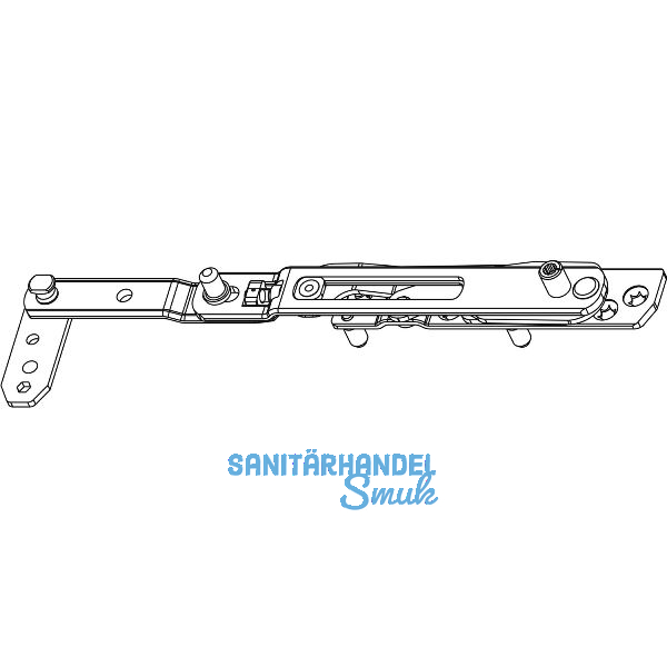 ROTO NT/NX Falzaxerarm Designo 3-fl�gelig Falztiefe 24/30 mm 13V silber rechts