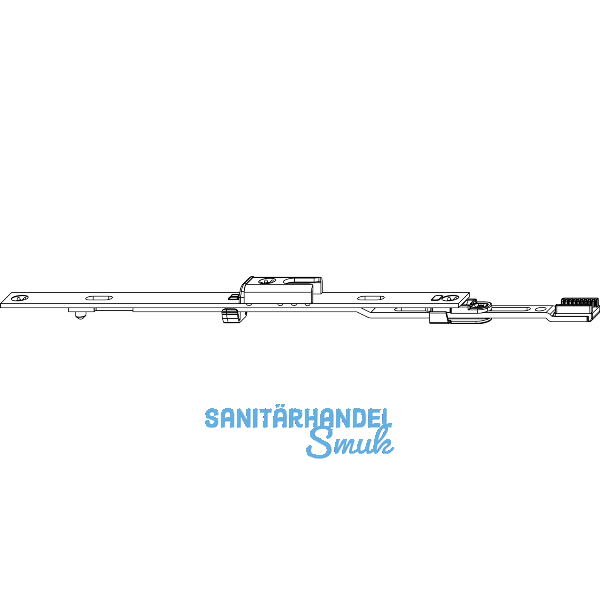 MACO MM Stulpverl�ngerung Stulpfl�gelgetriebe Beschlagsnut L=235 mm Tricoat-Evo