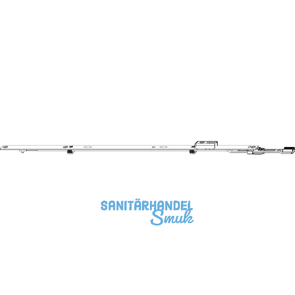 MACO MM Stulpverl�ngerung Stulpfl�gelgetriebe Beschlagsnut L=470 mm Tricoat-Evo