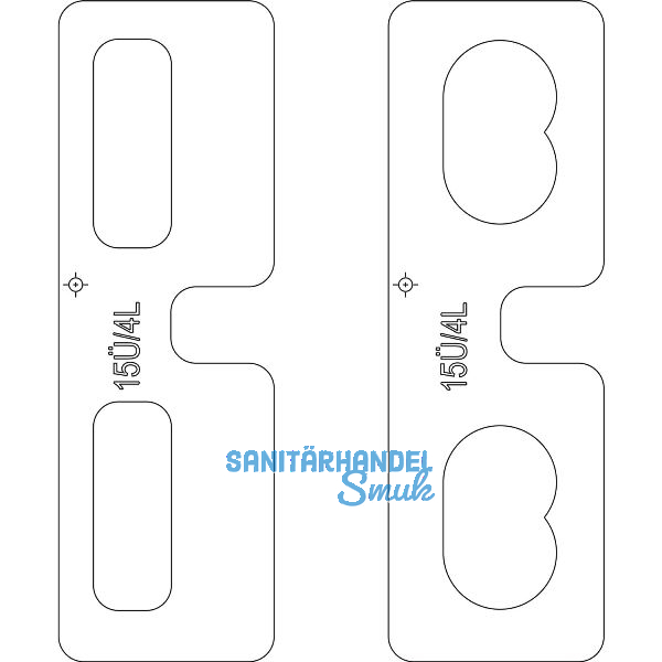MACO Fr�seinlage f�r Eck-/Scherenlager DT Falzluft 4 mm �berschlag 15 mm