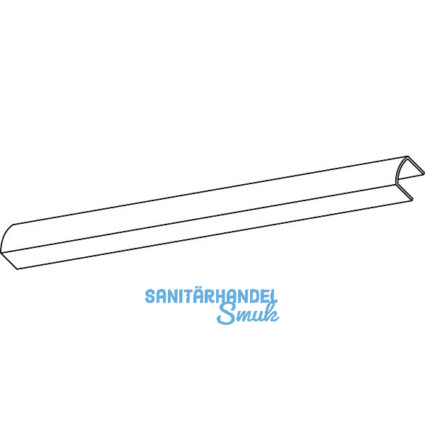 GEZE OL90N/OL95 Abdeckprofil gerade, L=6000 mm, Alu wei� RAL 9016