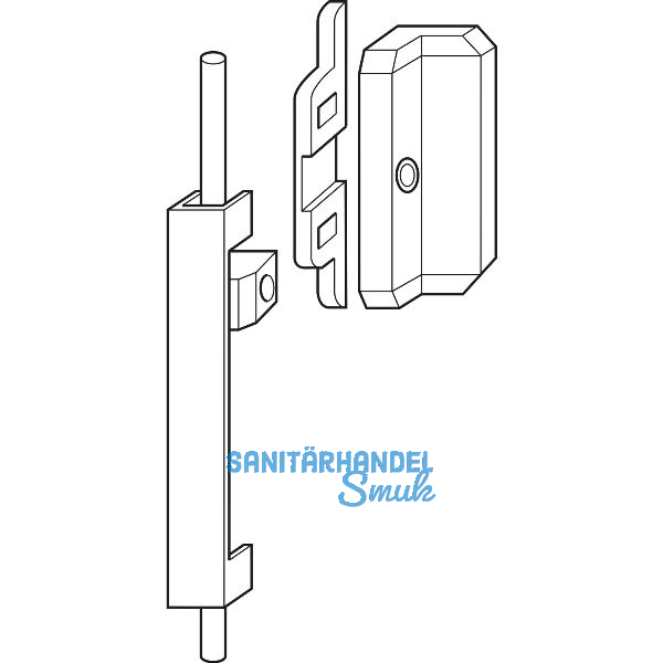 GEZE OL90N/OL95 Zusatzverriegelung, �berschlag 0-17 mm, Alu dunkelbronze elox.