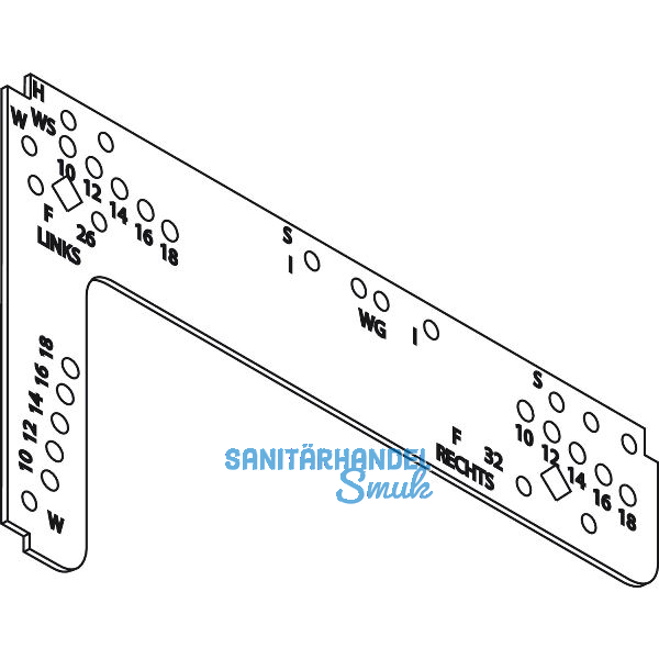 GEZE OL90N/OL95 Bohrlehre, f�r Holzfenster
