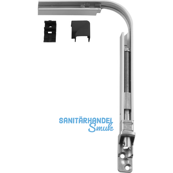 HAUTAU FL190 Eckwinkel-Spindelgetriebe 201 E biegbar Abdeckkappe schwarz, rechts