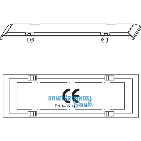 MACO Aufsteckteil f�r Getriebegeh�use CE-EN Aufdruck silber RAL 9022