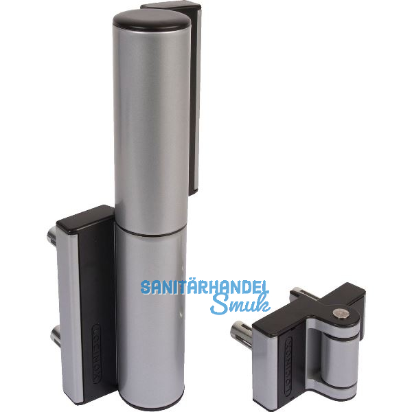 Selbstschlie�endes T�rband Tiger, Aluminium silber eloxiert