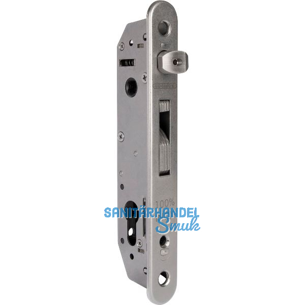 Rohrrahmenschloss Fortylock mit Hakenriegel, PZ 92,DM 20 mm,Stulp rund,Edelstahl