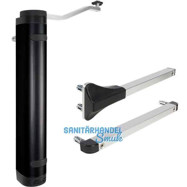 T�rschlie�er Verticlose-2, f�r 90� und 180� �ffnung, Aluminium schwarz RAL 9005