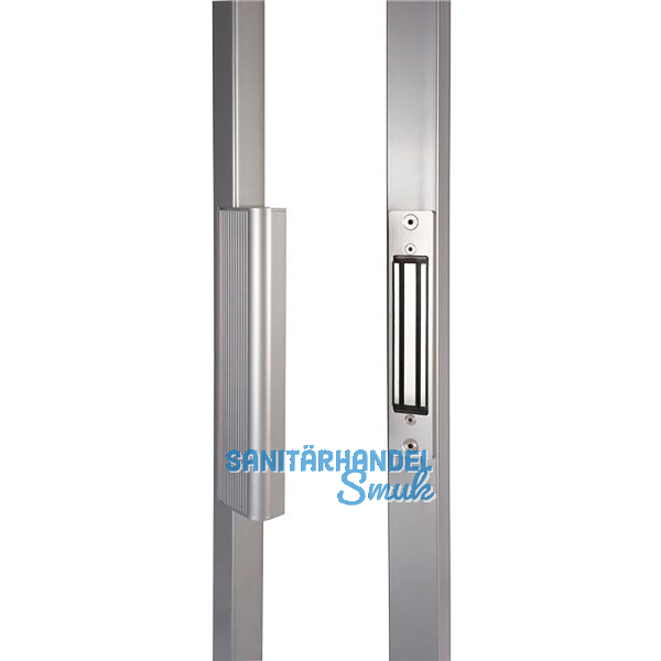 Einbau-Magnetschloss B-MAG f�r Drehtore, 250 kg Anziehkraft, Alu RAL 9005