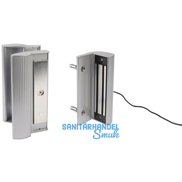 Aufbau-Magnetschloss MAG m. integriertem Dr�cker,300 kg Anziehkraft,Alu silber