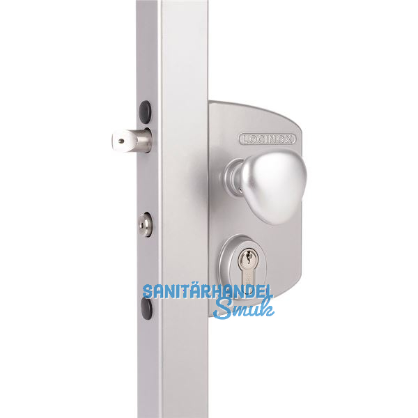 Elektrisches Gittertorschloss LEKQ4040U4L,f�r VK-Rohr,Stromlos ge�ffnet,silber