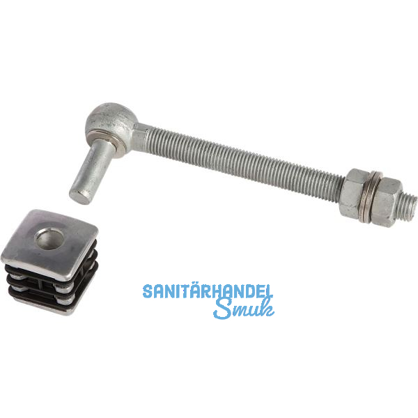 Torband f�r Gartentore, M16, L�nge 160 mm, f�r Vierkantrohr, Stahl verzinkt