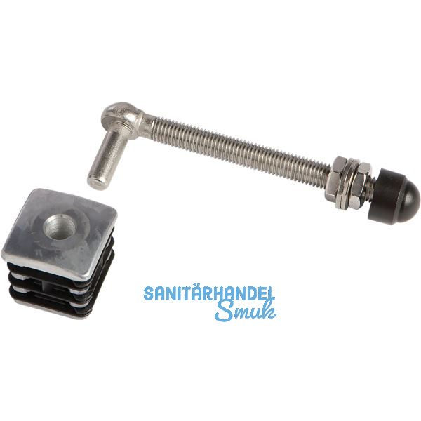 Torband f�r Gartentore, M12, L�nge 130 mm, f�r Vierkantrohr, Edelstahl