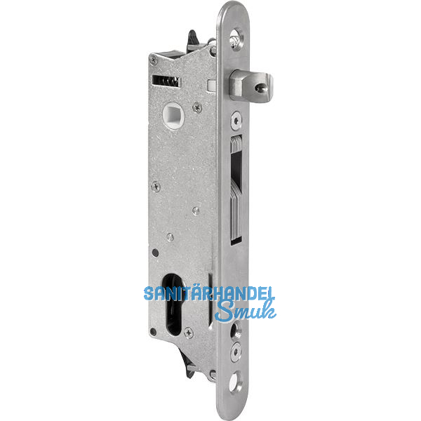 Rohrrahmenschloss Fiftylock mit Hakenriegel, PZ 92,DM 30 mm,Stulp rund,Edelstahl