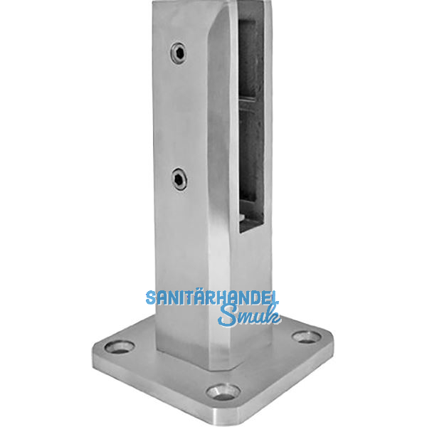 ECONOMY Bodenanker / Halter f�r Glas 12 - 17,52 mm, Edelstahl 2205