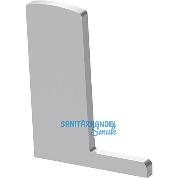 ECONOMY Endkappe f�r Bodenprofil F-Form 0006,links, aufgesetzte Montage,silber