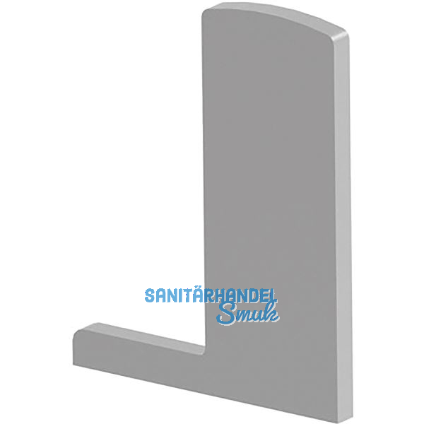 ECONOMY Endkappe f�r Bodenprofil F-Form 0006,rechts,aufgesetzte Montage,silber