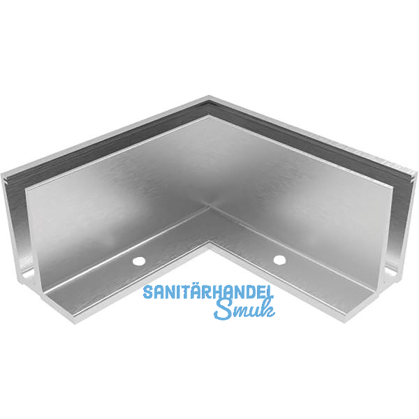 ECONOMY Au�enecke f�r Bodenprofil F-Form 0006, aufgesetzte Montage, silber