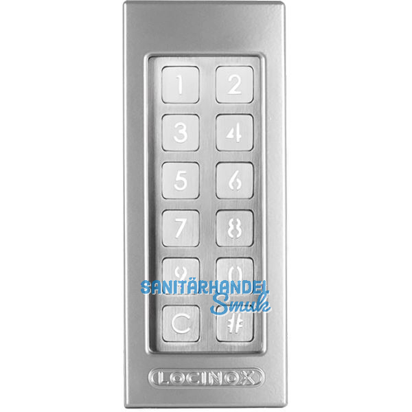 Codetastatur Slimstone 2 mit LED-Beleuchtung, 2 Relais, Aluminium silberf�rbig