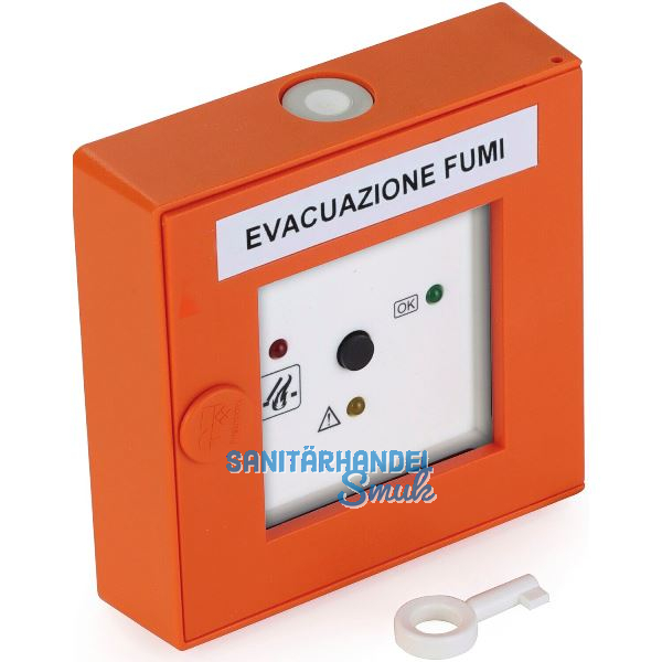 COMUNELLO RWA Feuertaster AF 220 VdS 24 V Aufputz Kunststoff orange RAL 2011