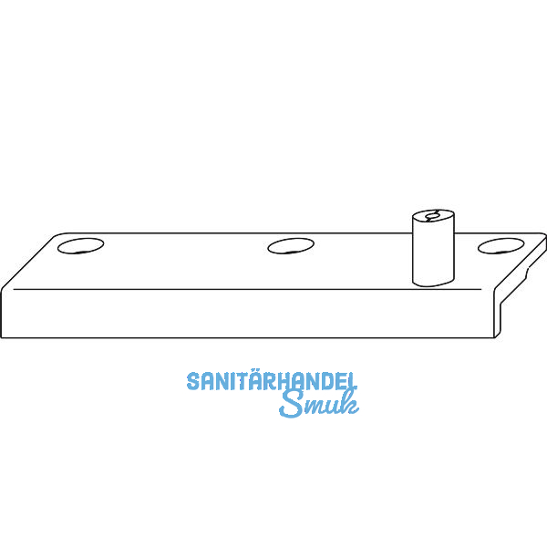 MACO RUSTICO Schlie�zapfenplatte R2 einzeln Abstand 17 mm schwarz rechts