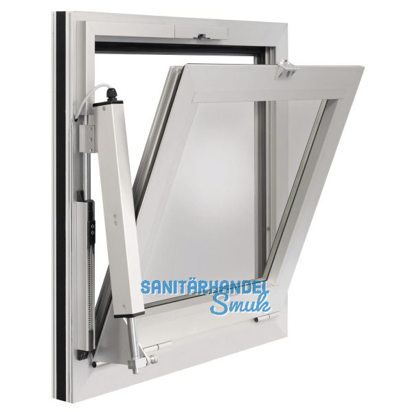 GEZE RWA 100 NT mit E250NT, Hub 300 mm, Aluminium wei� RAL 9016