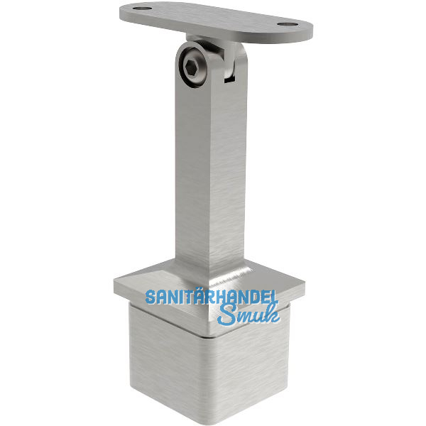 ECONOMY Rohrst�tze verstellbar, Rohr 40 x 40 x 2,0 mm,Edelstahl geschliffen V2A