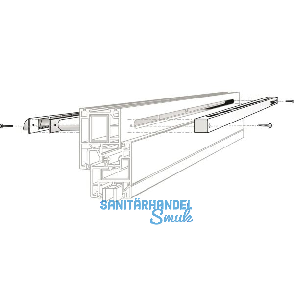 FRESH Luftkanal F33 f�r Hohlprofile zu Fensterfalzventil F32 Kunststoff RAL 9016