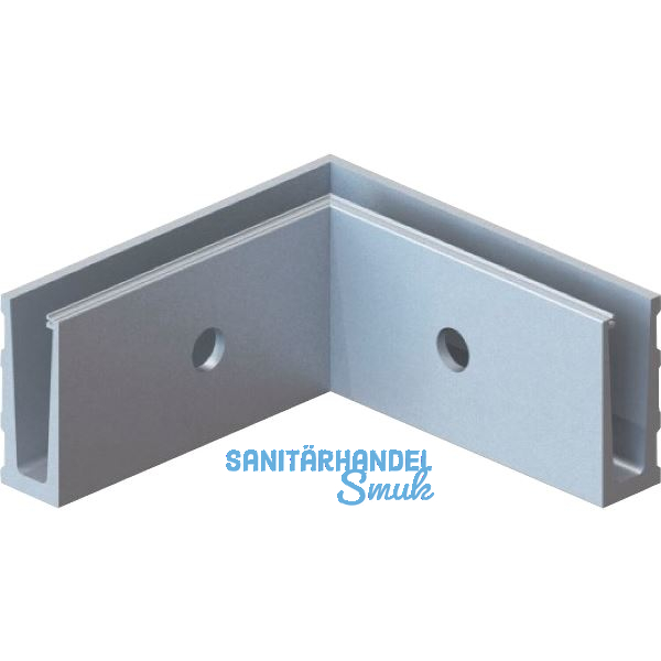ECONOMY Innenecke f�r Bodenprofil 0005,zur vorgesetzten Montage,silber eloxiert