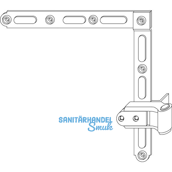 MACO RUSTICO Ladenwinkelband BLR fl�chenb�ndig, verstellbar, schwarz (14174)