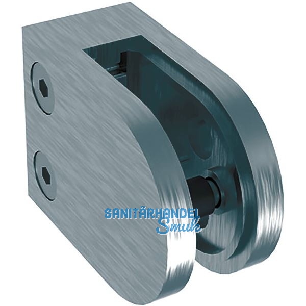 ECONOMY Glasklemmbeschlag Mod. 22 f�r Vierkantrohr, rund 63 x 45 x 28 mm, Zink