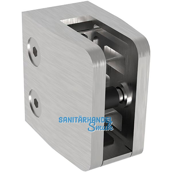 ECONOMY Glasklemmbeschlag Mod. 26 f�r Vierkantrohr, eckig 53 x 52 x 32 mm,Zink