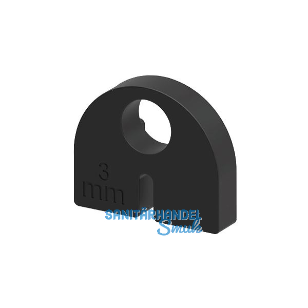ECONOMY Einlage zu Glasklemmbeschlag Modell 20 f�r 3 mm Blechplatte, Gummi