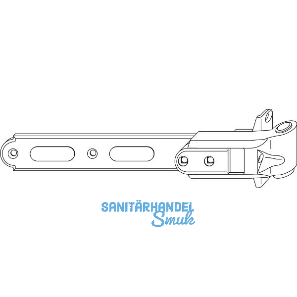 MACO RUSTICO Ladenlangband BLR gerade L=200, verstellbar, schwarz (14170)