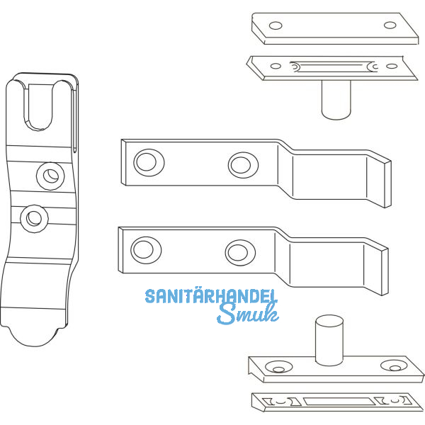 MACO RUSTICO Ladenverschlusshaken Drehpunkt au�en f�r Faltl�den, schwarz (14000)