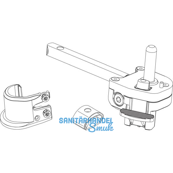 MACO RUSTICO Ladenrasthalter BLR, gerader Kloben, Gr. L 90 , rechts, schwarz