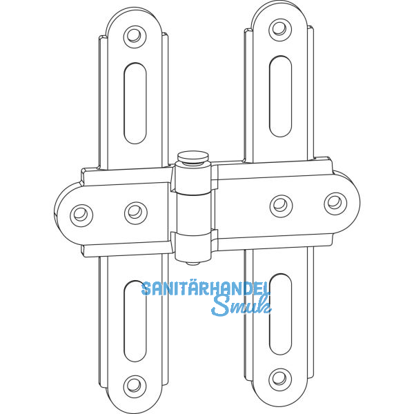 MACO RUSTICO Ladenmittelkreuzband, Versatz 0-25mm, Abstand 25mm, schwarz