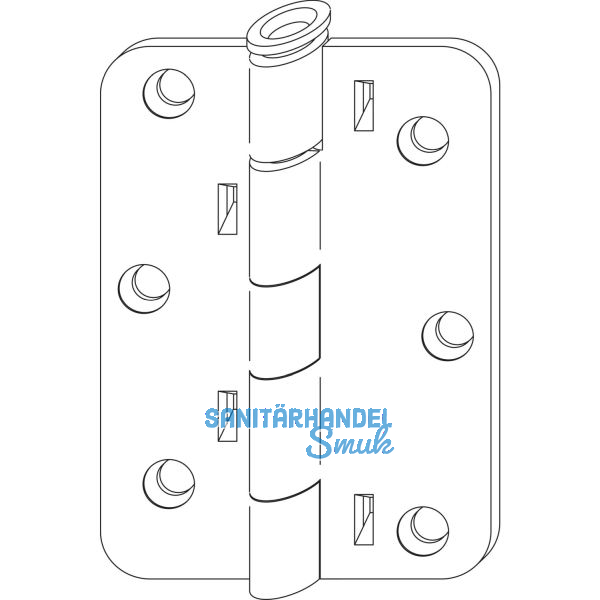 MACO RUSTICO Ladenmittelband gerade, Versatz 0 mm, f�r Faltl�den, schwarz