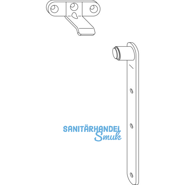 MACO RUSTICO Ladenauflauf oben f�r Ladenabstand 0-5 mm, schwarz (14356)