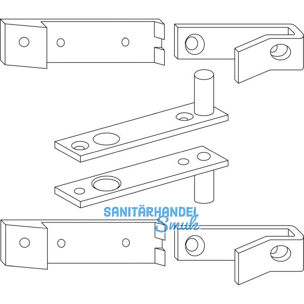 MACO RUSTICO Ladenverschlusshaken Drehpunkt innen f�r Faltl�den, schwarz (14206)
