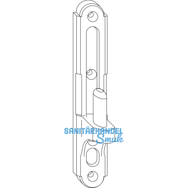 MACO RUSTICO Ladenplattenkloben MV fl�chenb�ndig/gerade, B=25mm, schwarz (14076)