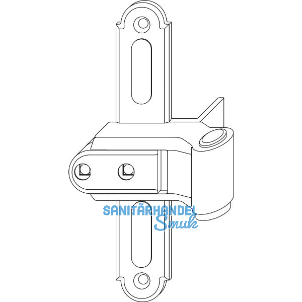 MACO RUSTICO Ladenkreuzband BLR fl�chenb�ndig, verstellbar, schwarz (57056)